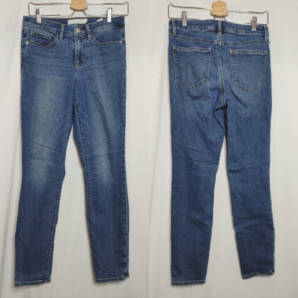 Athleta Sculptek Skinny Jean Azure Wash Stretch Cotton Blend Style 351674 Size 4
